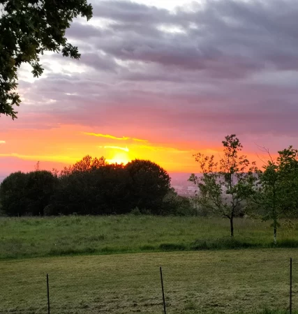 vue panoramique sur la vallée de la Garonne avec ses couchers de soleil incroyables